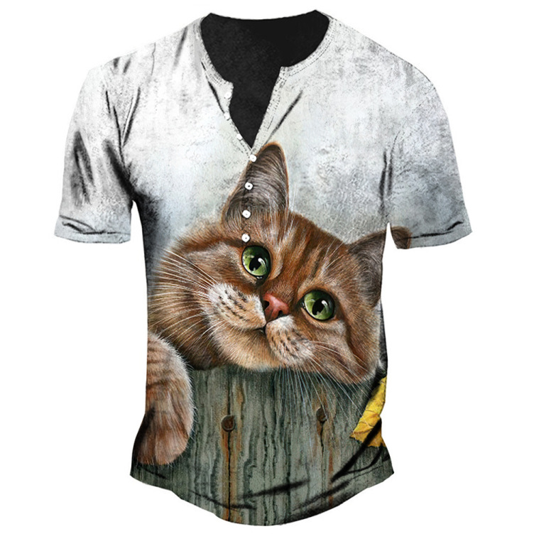Pet print casual trend fashion T-shirt