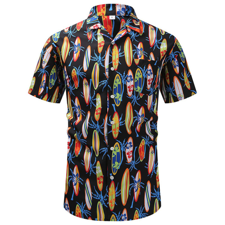 Printed casual trend short sleeved fashion shirt