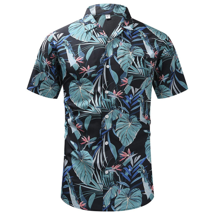 Printed casual trend short sleeved fashion shirt