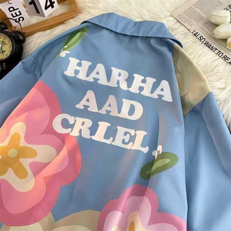 Printed casual short-sleeved trend shirt