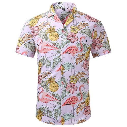 Printed casual trend short sleeved fashion shirt