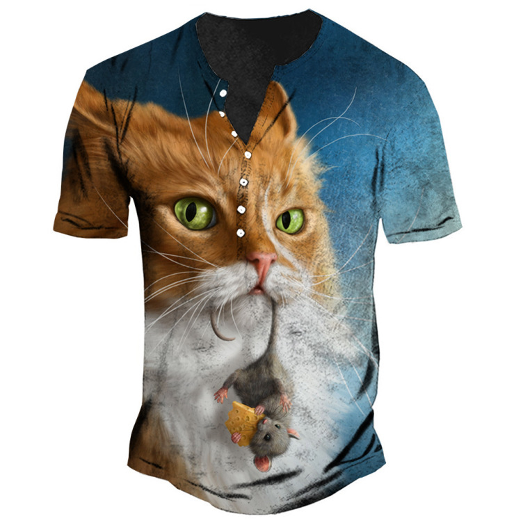 Pet print casual trend fashion T-shirt