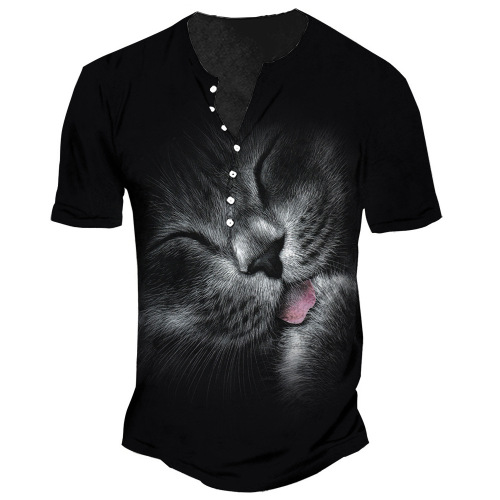 Pet print casual trend fashion T-shirt