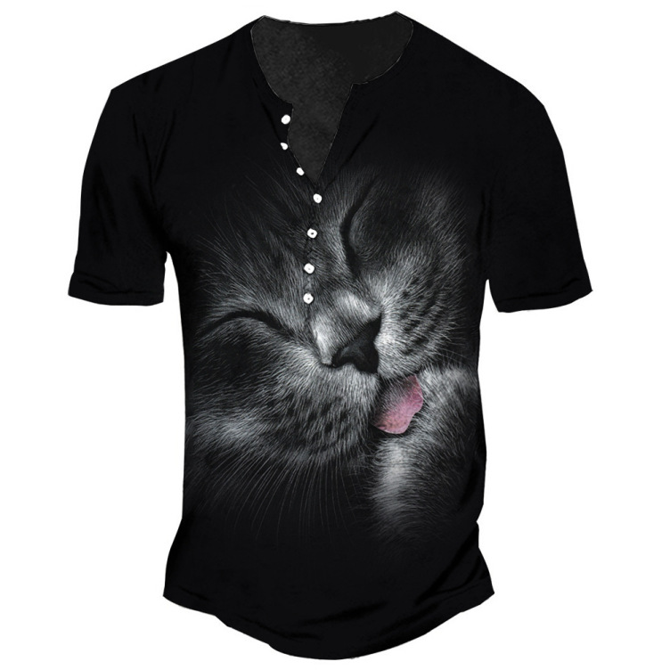 Pet print casual trend fashion T-shirt