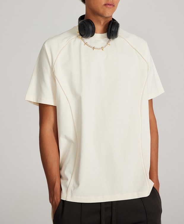 Solid color short-sleeved loose fashion T-shirt