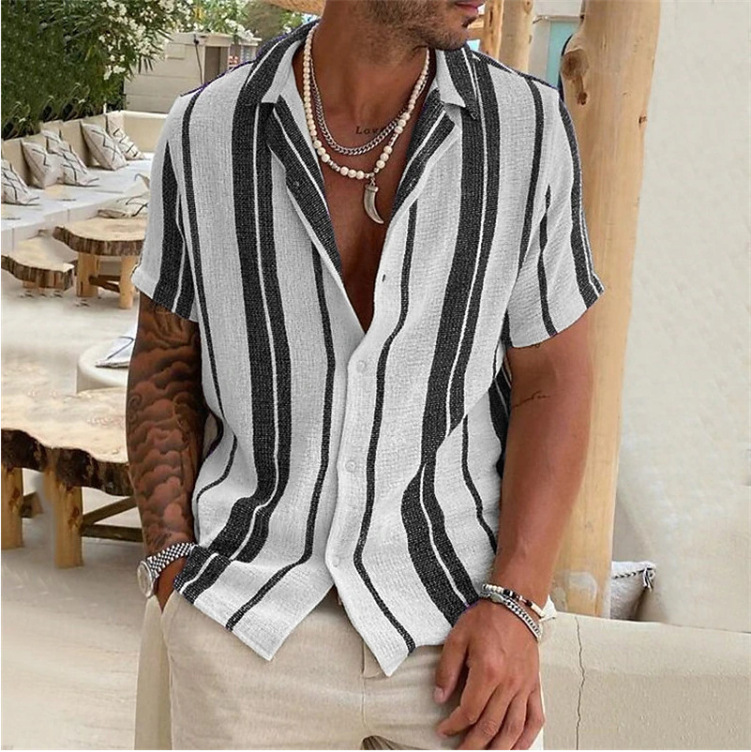 Vertical striped fashion trend shirt