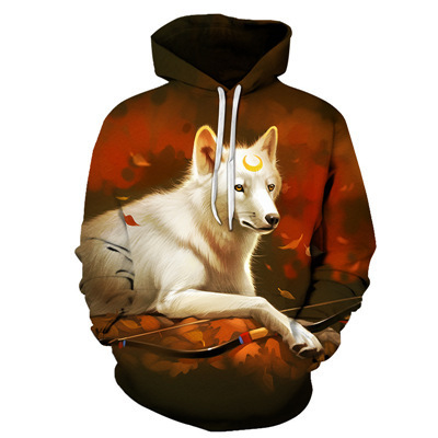 Digital printed casual trend hoodie