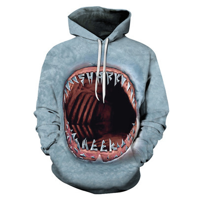 Digital printed casual trend hoodie