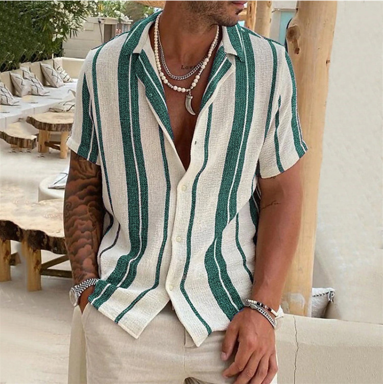 Vertical striped fashion trend shirt