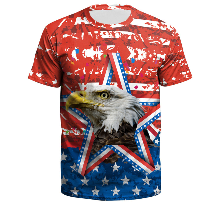 Digital printed short-sleeved trend T-shirt