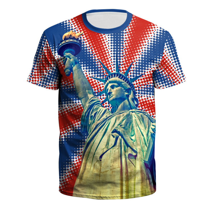 Digital printed short-sleeved trend T-shirt