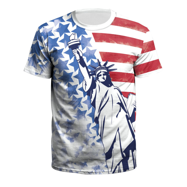 Digital printed short-sleeved trend T-shirt