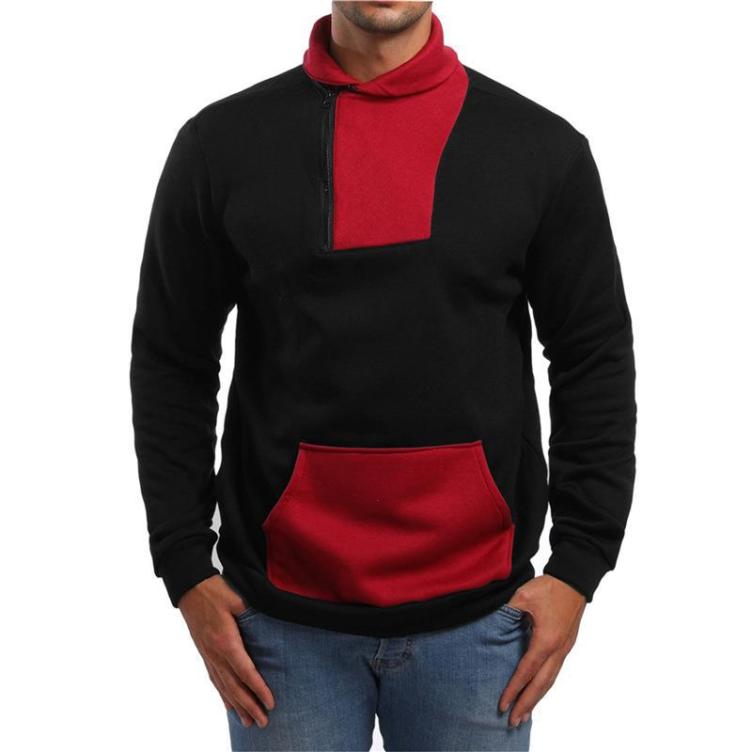 Color-block casual sports trend sweatshirt