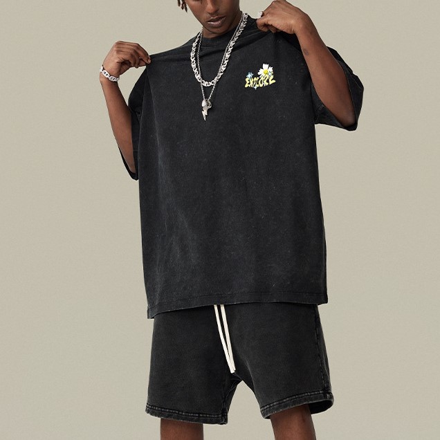 Printed short-sleeved casual trend T-shirt