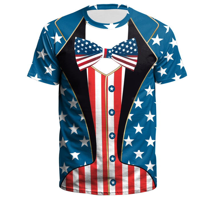 Digital printed short-sleeved trend T-shirt