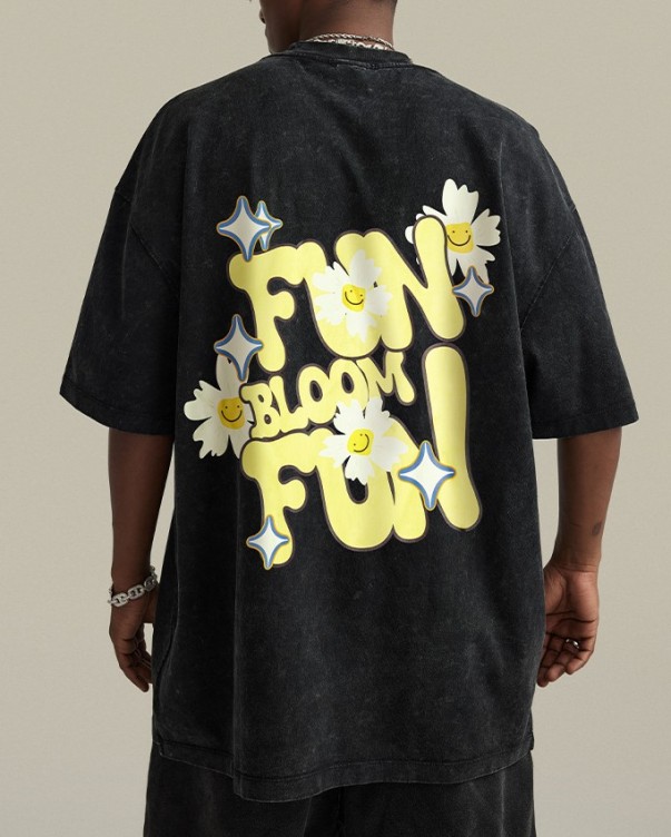 Printed short-sleeved casual trend T-shirt