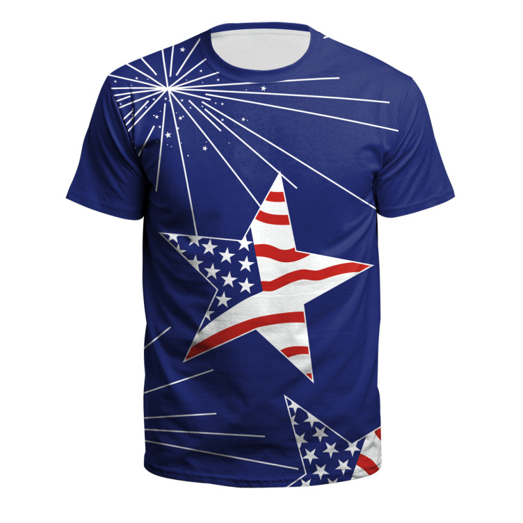 Digital printed short-sleeved trend T-shirt