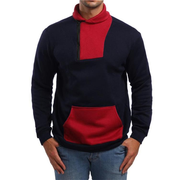 Color-block casual sports trend sweatshirt