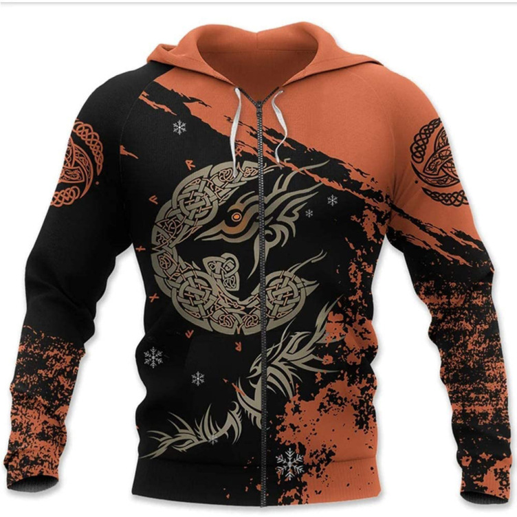 Digital printed casual fashion trend hoodie