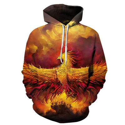 Digital printed casual trend hoodie