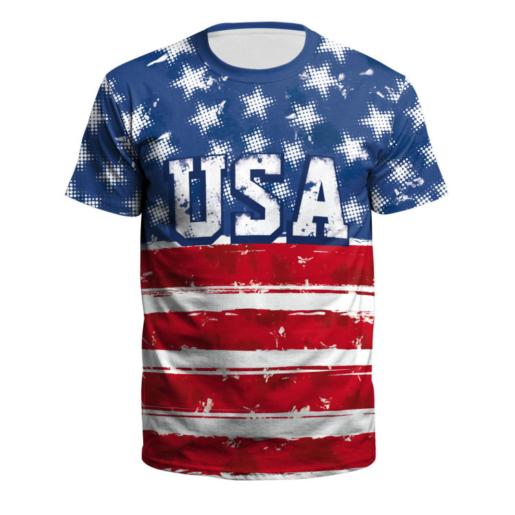 Digital printed short-sleeved trend T-shirt