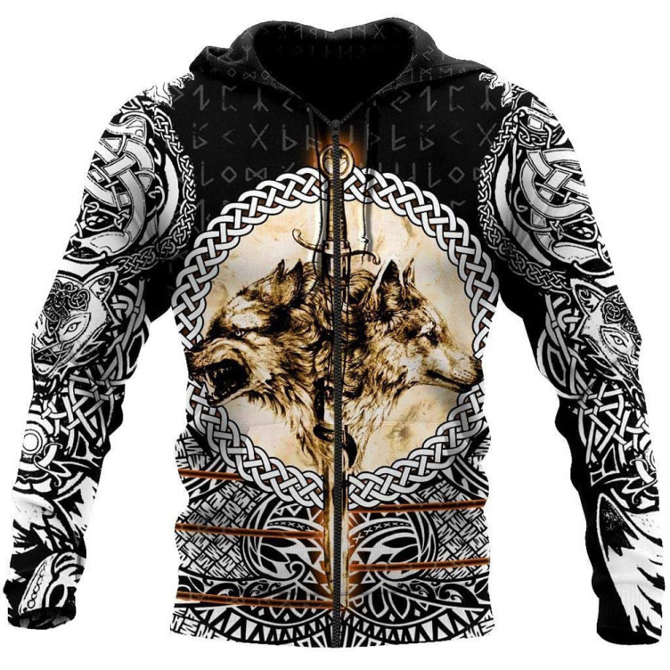 Digital printed casual fashion trend hoodie