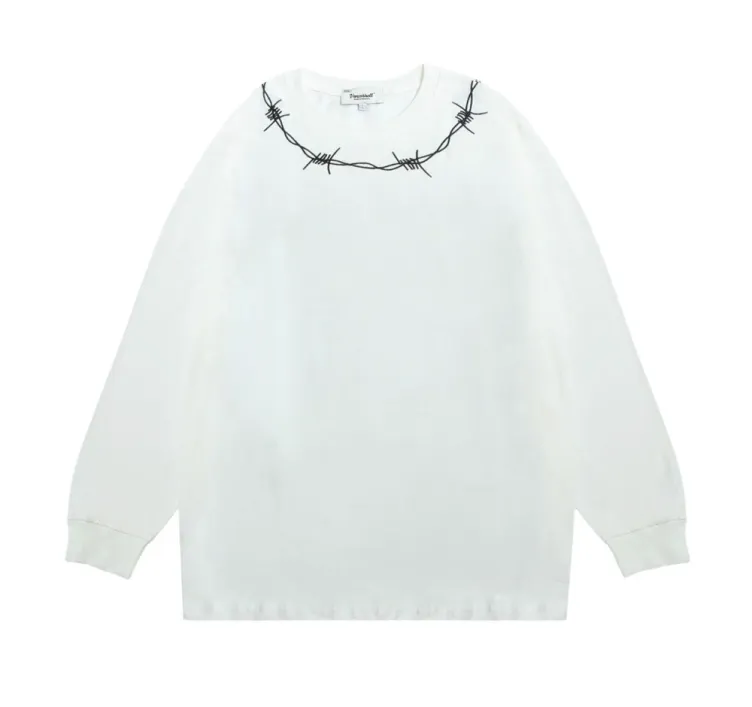 Monogram trendy loose crewneck long sleeve T-shirt