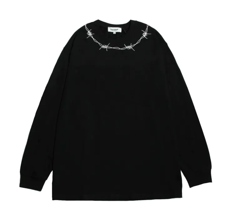 Monogram trendy loose crewneck long sleeve T-shirt