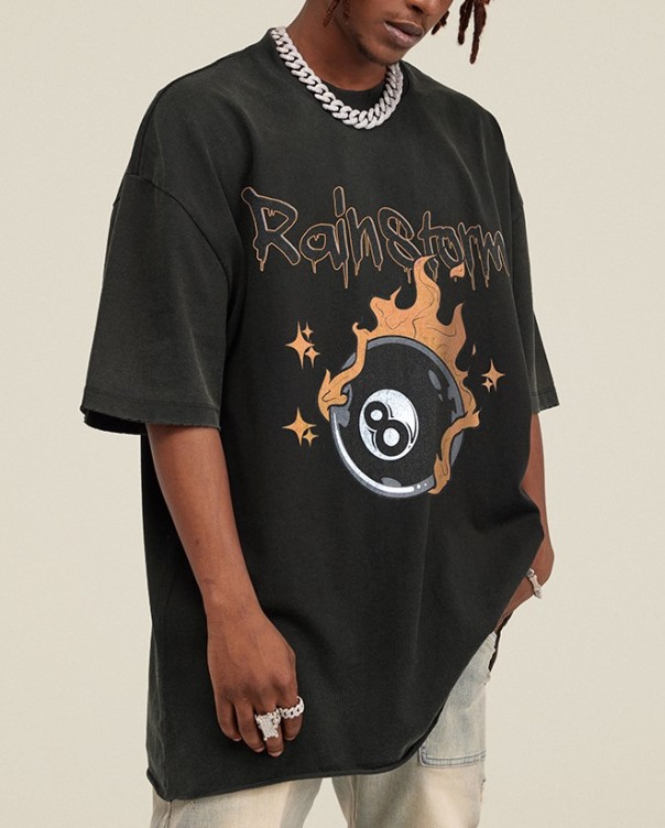 Printed casual short-sleeved trend T-shirt