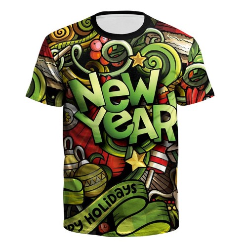 Printed crewneck trend T-shirt