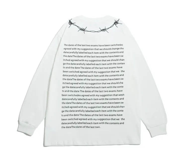 Monogram trendy loose crewneck long sleeve T-shirt