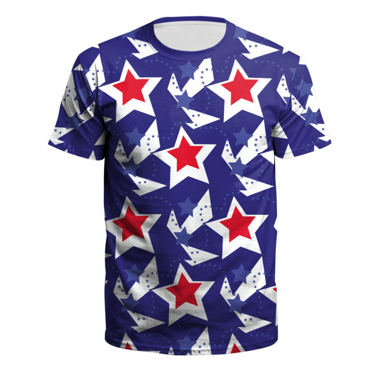 Digital printed short-sleeved trend T-shirt