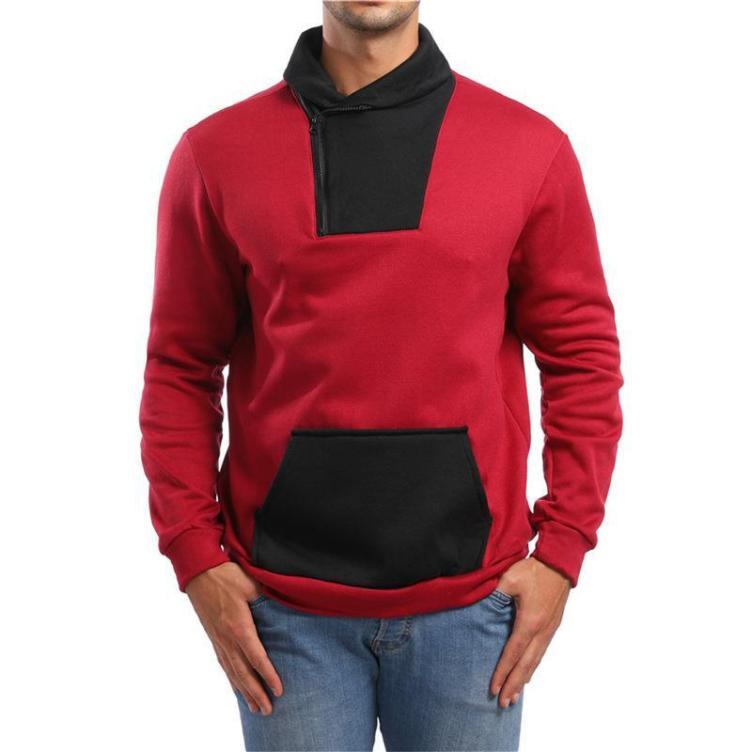 Color-block casual sports trend sweatshirt