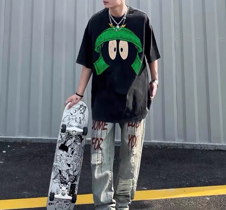 Printed casual short-sleeved trend T-shirt