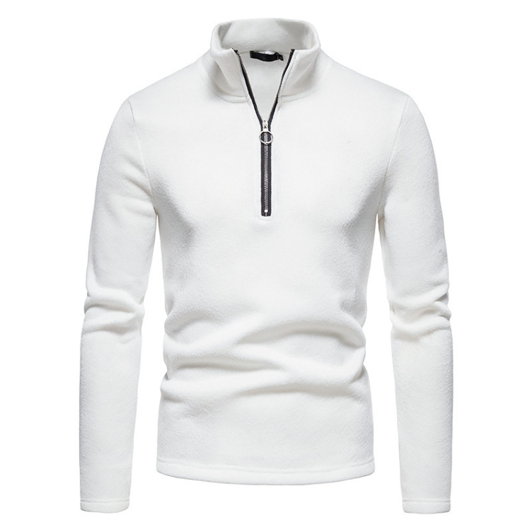 Solid color turtleneck trendy sweatshirt