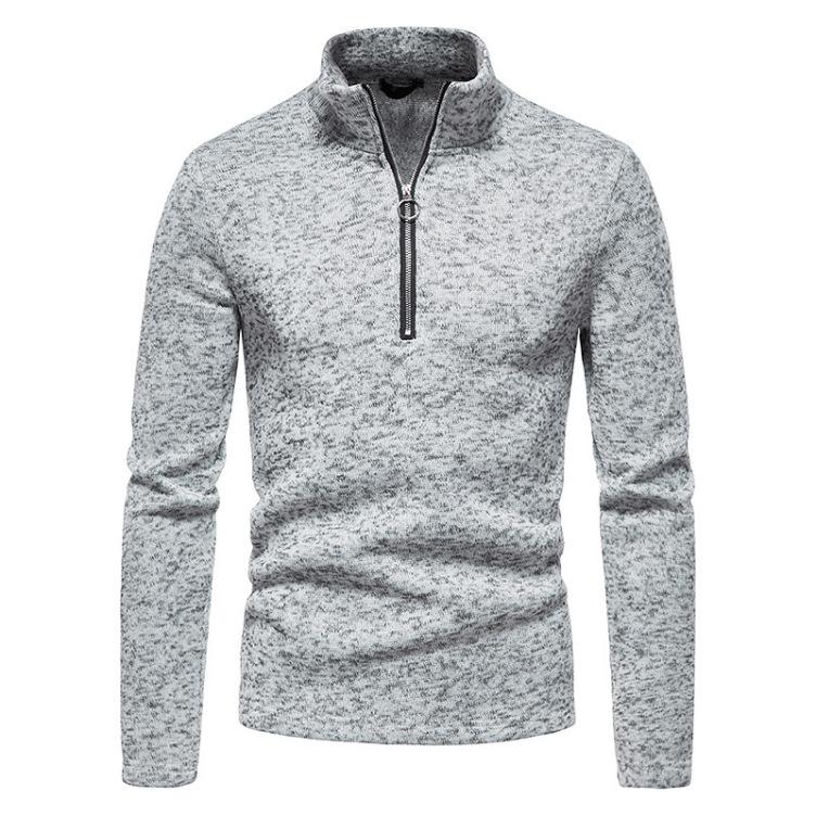 Solid color turtleneck trendy sweatshirt