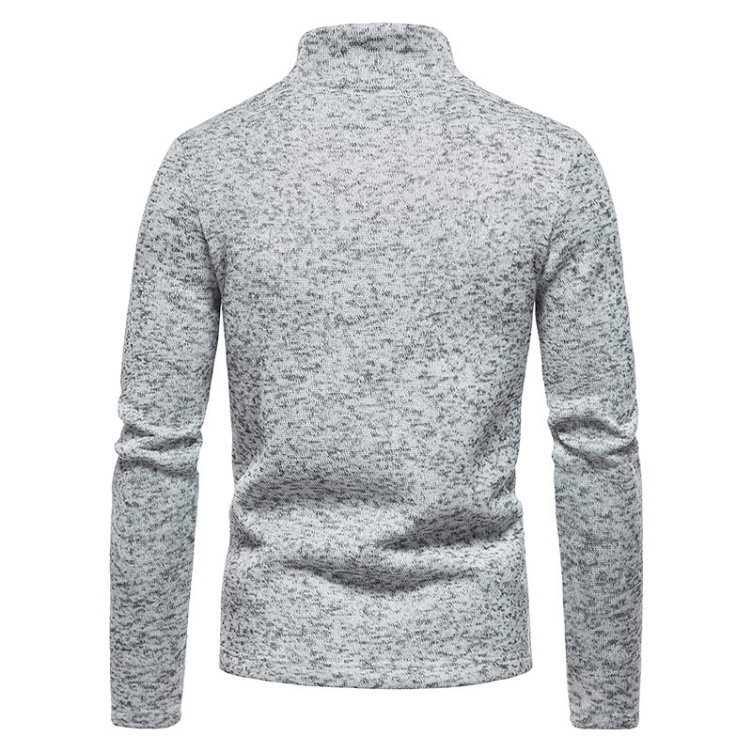 Solid color turtleneck trendy sweatshirt