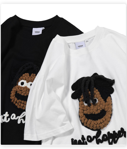 Embroidered short-sleeved trendy fashion T-shirt