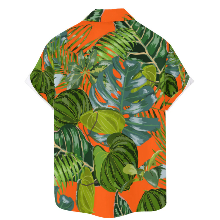 Printed casual sports short-sleeved trend shirt