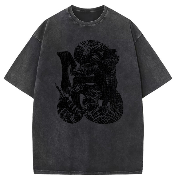 Loose print statement fashion T-shirt