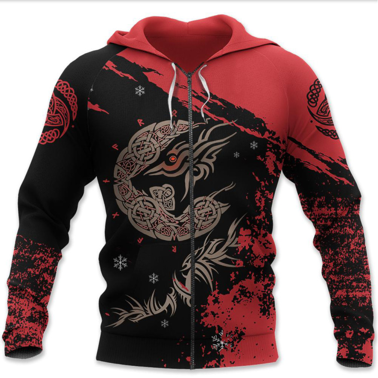 Digital printed casual trend hoodie