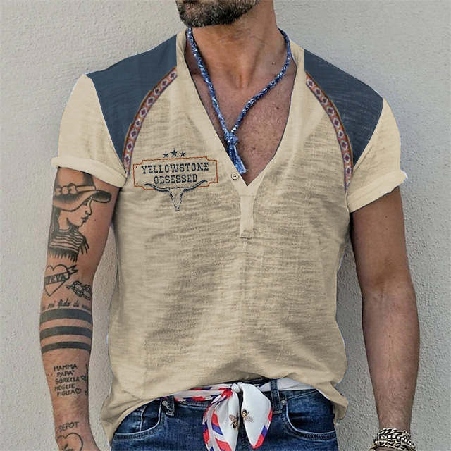Printed trend short-sleeved trend T-shirt