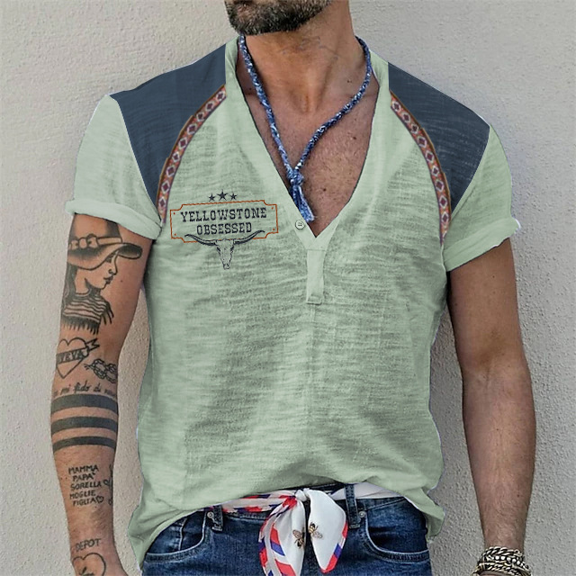 Printed trend short-sleeved trend T-shirt