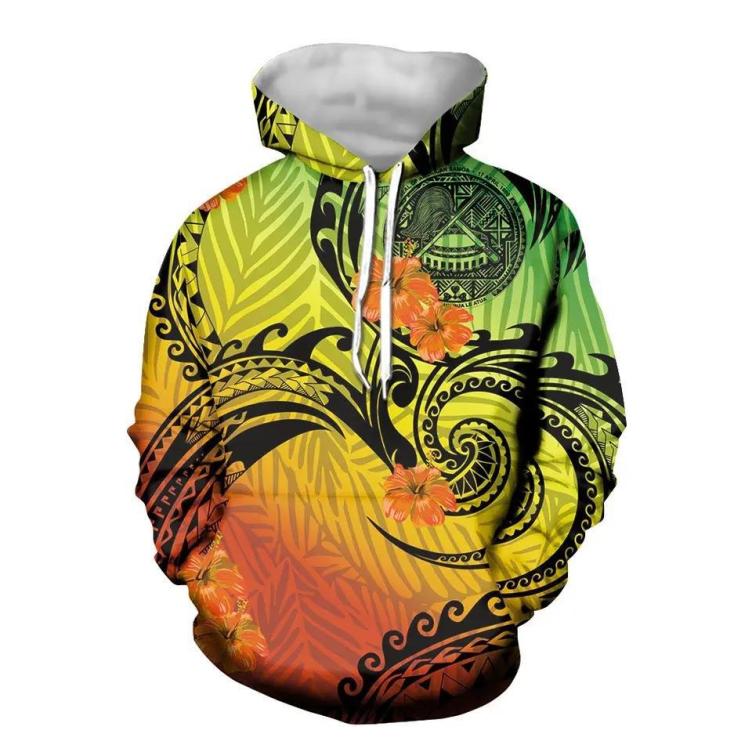 Printed casual fashion men's hoodie