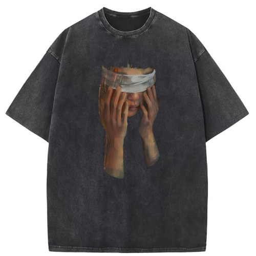 Loose print statement fashion T-shirt