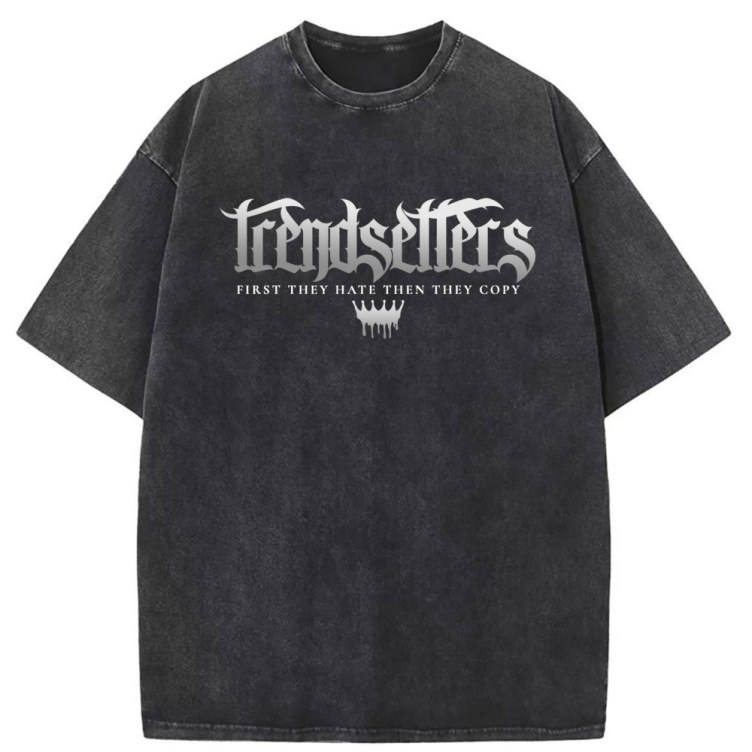 Loose print statement fashion T-shirt