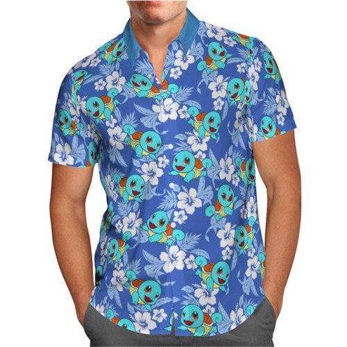 Trendy trend print short-sleeved shirt