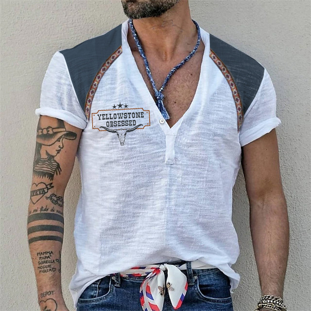 Printed trend short-sleeved trend T-shirt