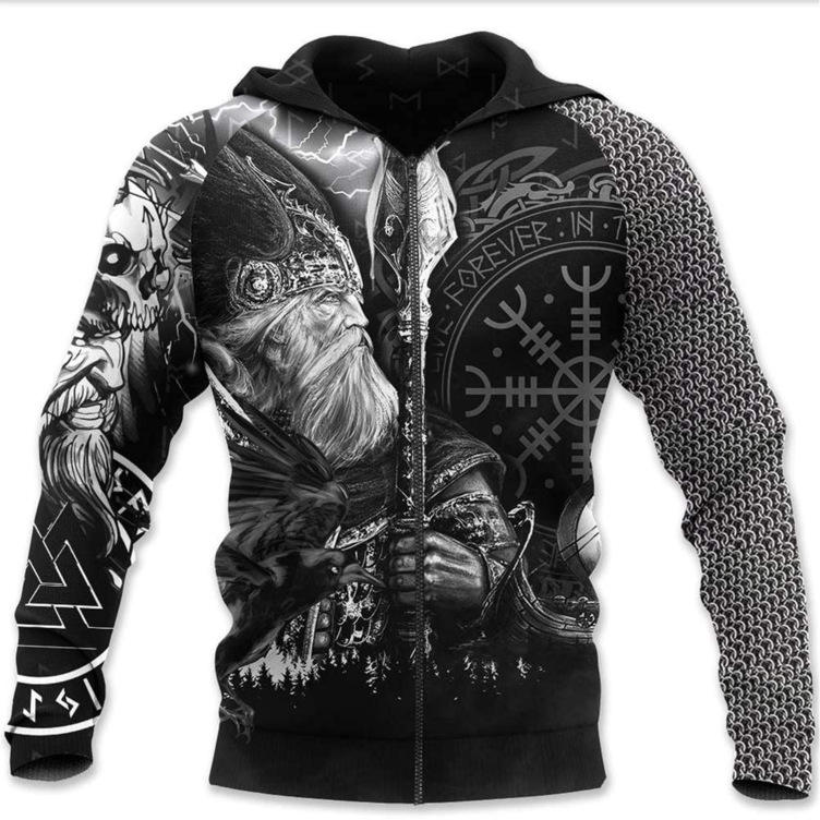 Digital printed casual trend hoodie