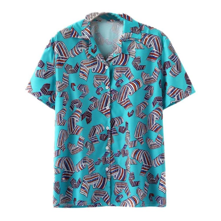 Printed casual trend short-sleeved shirt